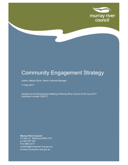 Community Engagement Strategy