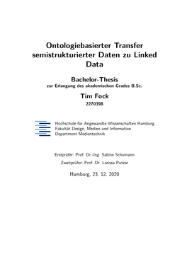 Ontologiebasierter Transfer Semistrukturierter Daten Zu Linked Data