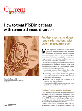 How to Treat PTSD in Patients with Comorbid Mood Disorders