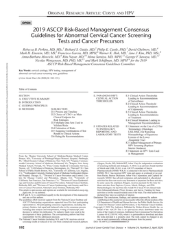 ASCCP Risk-Based Management Consensus Guidelines For