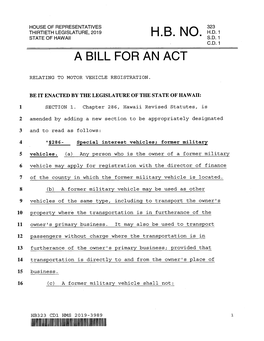 A Bill for an Act