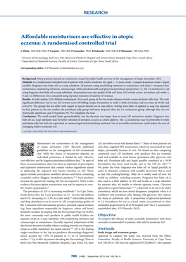 Affordable Moisturisers Are Effective in Atopic Eczema: a Randomised Controlled Trial