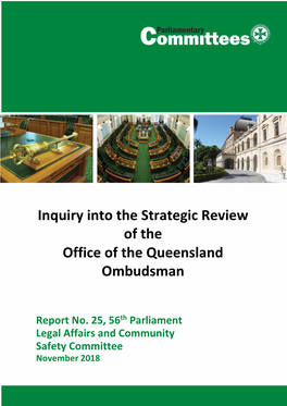 Parliamentary Committee's Inquiry Into the Strategic Review of the Office Of