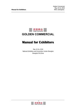 Manual for Exhibitors NECC (Shanghai)