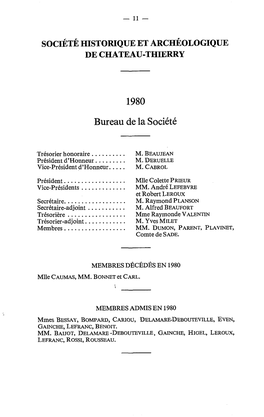 1980 Bureau De La Société