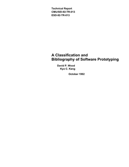 A Classification and Bibliography of Software Prototyping