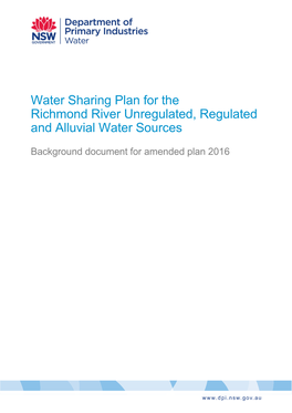 Background Document for Amended Plan 2016