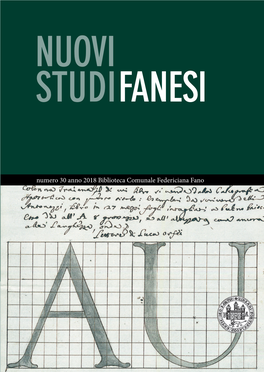 NUOVI STUDI FANESI 30 2018.Pdf