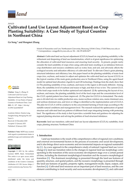 Cultivated Land Use Layout Adjustment Based on Crop Planting Suitability: a Case Study of Typical Counties in Northeast China