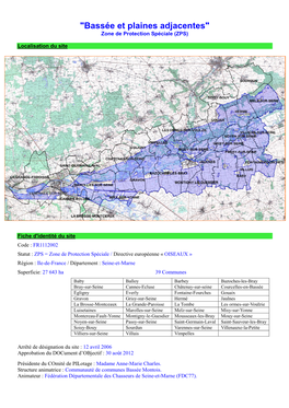 Fiche-Synthèse-ZPS 1112002 Bassée Et Plaines