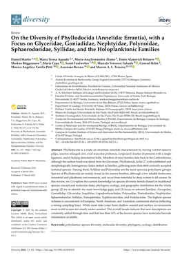 On the Diversity of Phyllodocida (Annelida: Errantia)