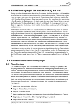 B Rahmenbedingungen Der Stadt Moosburg A.D. Isar Zu Den Einzelhandelsrelevanten Räumlichen Grundlagen Der Stadt Moosburg A.D