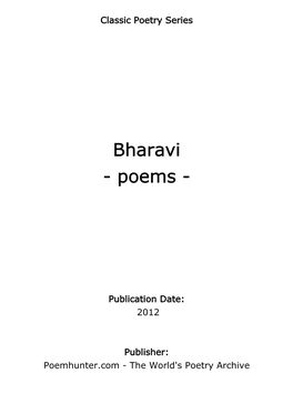 Bharavi - Poems