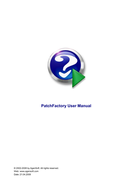 Patchfactory User Manual