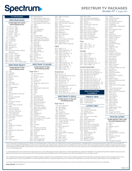 SPECTRUM TV PACKAGES Boulder, MT | August 2021