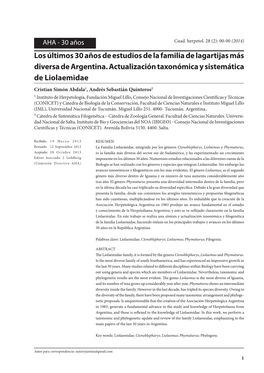 Los Últimos 30 Años De Estudios De La Familia De Lagartijas Más Diversa De Argentina