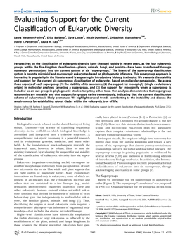 Evaluating Support for the Current Classification of Eukaryotic Diversity