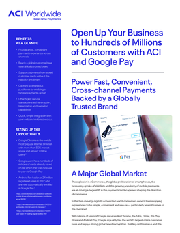 Open up Your Business to Hundreds of Millions of Customers with ACI