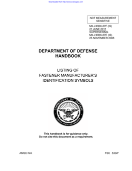 Department of Defense Handbook