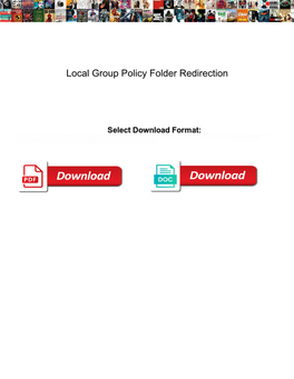 Local Group Policy Folder Redirection