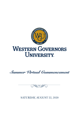 Summer Virtual Commencement