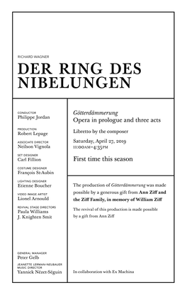 Der Ring Des Nibelungen