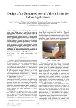 Design of an Unmanned Aerial Vehicle Blimp for Indoor Applications