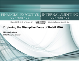 Exploring the Disruptive Force of Retail M&A