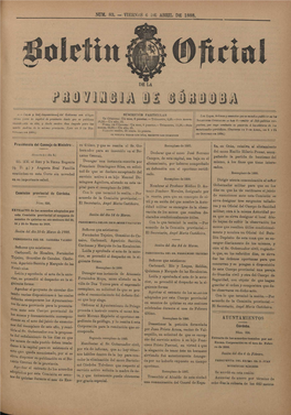 Viernes 6 De Abril De 1888. Ayuntamientos