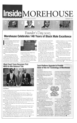 Inside MOREHOUSE a CAMPUS NEWSLETTER for FACULTY, STAFF and STUDENTS FEBRUARY 2015 ■ 7