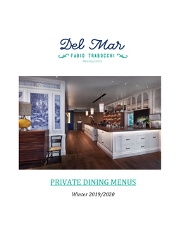 PRIVATE DINING MENUS Winter 2019/2020