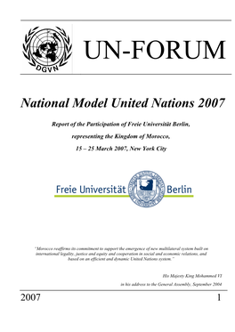 National Model United Nations 2007