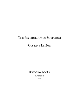 The Psychology of Socialism, 4