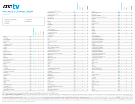 Packages & Channel Lineup