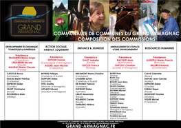 Communaute De Communes Du Grand Armagnac Composition Des Commissions