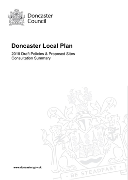 Doncaster Local Plan 2018 Draft Policies & Proposed Sites Consultation Summary