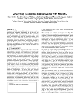 Networks with Nodexl