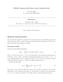 Quantum Chromodynamics