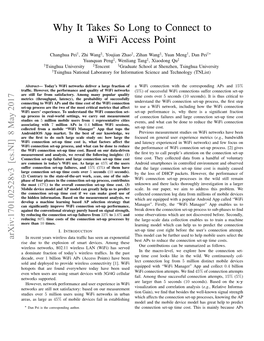 Why It Takes So Long to Connect to a Wifi Access Point