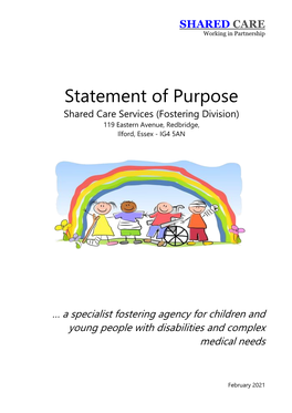 Shared Care Services (Fostering Division) 119 Eastern Avenue, Redbridge, Ilford, Essex - IG4 5AN