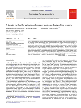 A Socratic Method for Validation of Measurement-Based