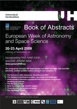 Book of Abstracts 2009 European Week of Astronomy and Space