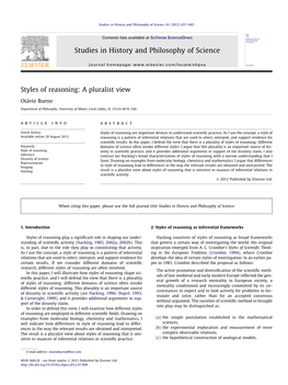 Styles of Reasoning: a Pluralist View