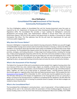 Consolidated Plan and Assessment of Fair Housing Community Participation Plan