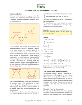 15.Applications of Differentiation