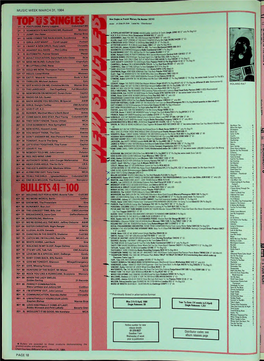 MUSIC WEEK MARCH 31, 1984 TOP Sj 1* 4 FOOTLOOSE. Kormy