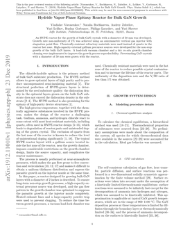 Arxiv:1912.11010V1 [Physics.App-Ph] 23 Dec 2019 Layers with a Diameter of 2 Inches Is Described