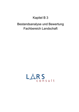 Kapitel B 3 Bestandsanalyse Und Bewertung Fachbereich Landschaft