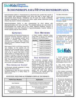 Achondroplasia Hypochondroplasia (PDF)