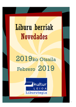 Liburu Berriak Novedades